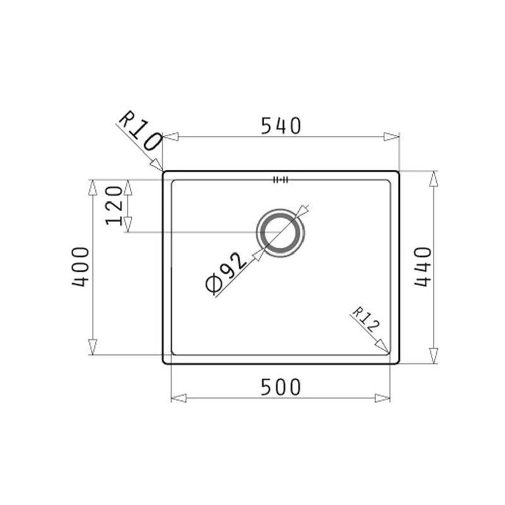 Pyramis Einbaubecken Astris Colora (50x40) 1 B 4 Pyramis Einbaubecken Astris Colora (50x40) 1 B – Bild 2