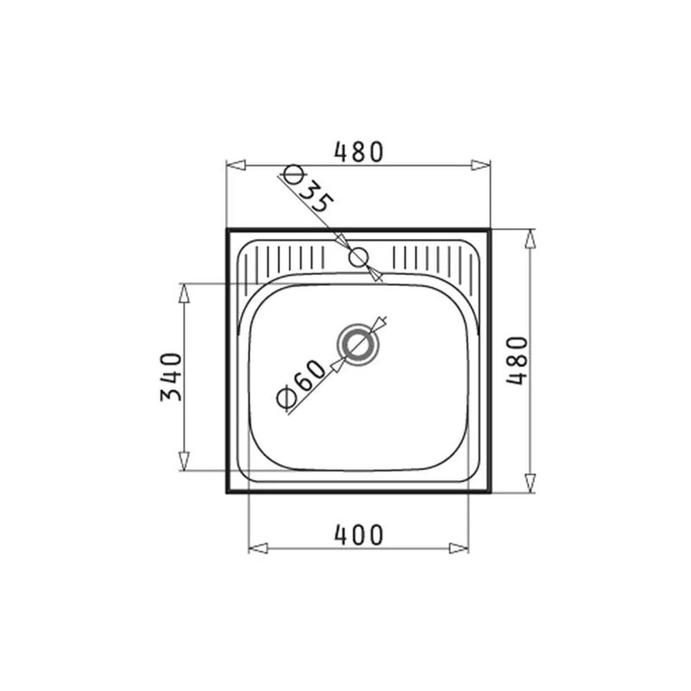 Pyramis Einbaubecken ET34 Edelstahl Poliert 4 Pyramis Einbaubecken ET34 Edelstahl Poliert – Bild 2