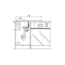 Pyramis Einbauspüle AMALTIA (79X50) 1B 1D -Geschirr pyramis einbauspuele amaltia 79x50 1b 1d4
