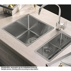 Pyramis Einbauspüle ASTRIS (40x40) 1B Edelstahl -Geschirr pyramis einbauspuele astris 40x40 1b edelstahl4