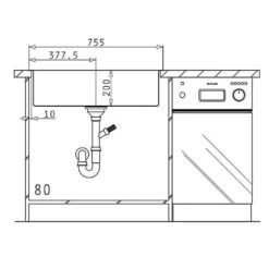 Pyramis Einbauspüle ISTROS FB (75,5X51) 1B -Geschirr pyramis einbauspuele istros fb 755x51 1b5