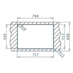 Pyramis Einbauspüle ISTROS FB (75,5X51) 1B -Geschirr pyramis einbauspuele istros fb 755x51 1b6