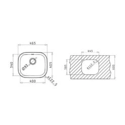 Pyramis Einbauspüle KIBA SQUARE Edelstahl Glatt FB -Geschirr pyramis einbauspuele kiba square edelstahl glatt fb3