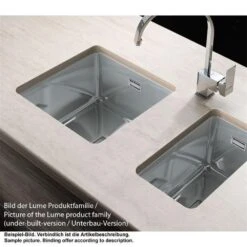 Pyramis Einbauspüle LUME (70X40) 1B Edelstahl -Geschirr pyramis einbauspuele lume 70x40 1b edelstahl2