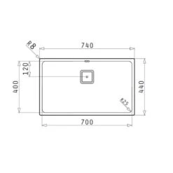 Pyramis Einbauspüle LUME (70X40) 1B Edelstahl -Geschirr pyramis einbauspuele lume 70x40 1b edelstahl3