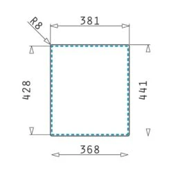 Pyramis Einbauspüle LYDIA (34X40) 1B Edelstahl FB -Geschirr pyramis einbauspuele lydia 34x40 1b edelstahl fb5