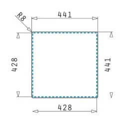 Pyramis Einbauspüle LYDIA (40X40) 1B Edelstahl FB -Geschirr pyramis einbauspuele lydia 40x40 1b edelstahl fb3