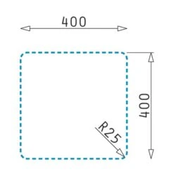 Pyramis Einbauspüle LYDIA (40X40) 1B Edelstahl UB -Geschirr pyramis einbauspuele lydia 40x40 1b edelstahl ub3