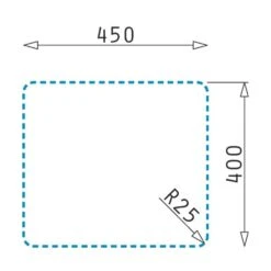 Pyramis Einbauspüle LYDIA (45X40) 1B Edelstahl UB -Geschirr pyramis einbauspuele lydia 45x40 1b edelstahl ub3