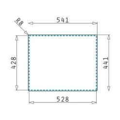 Pyramis Einbauspüle LYDIA (50X40) 1B Edelstahl FB -Geschirr pyramis einbauspuele lydia 50x40 1b edelstahl fb3