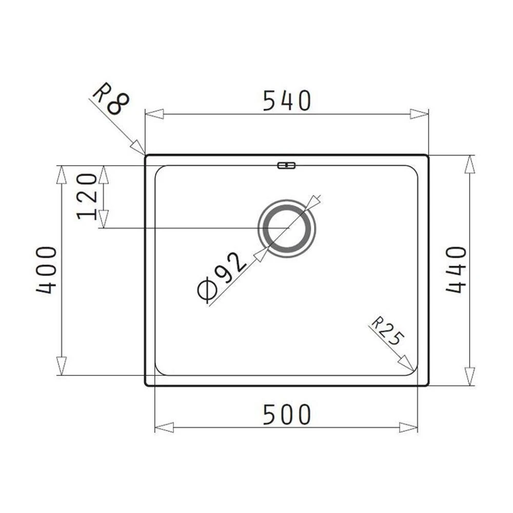 Pyramis Einbauspüle LYDIA (50X40) 1B Edelstahl UB 4 Pyramis Einbauspüle LYDIA (50X40) 1B Edelstahl UB – Bild 2
