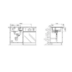 Pyramis Einbauspüle OLYNTHOS (100X52) 1 1/2B 1D -Geschirr pyramis einbauspuele olynthos 100x52 1 1 2b 1d6