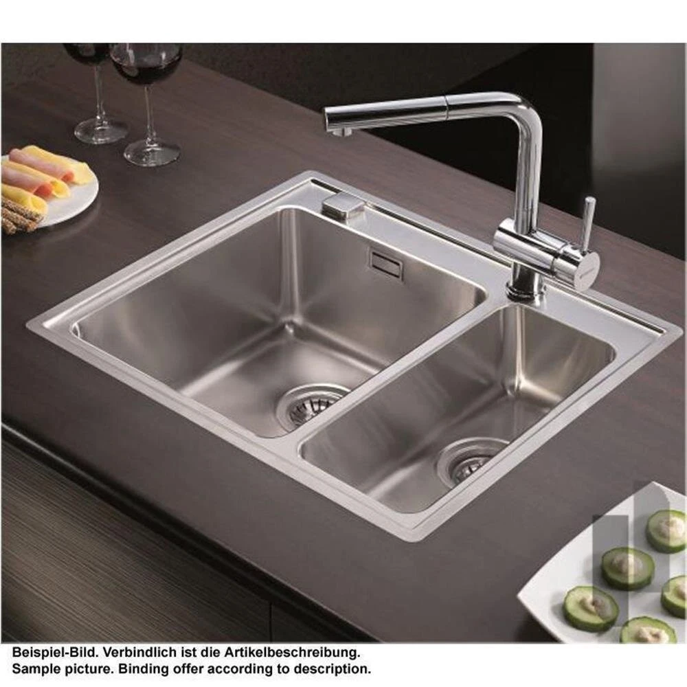 Pyramis Einbauspüle PELLA (60,5X52) 1 1/2B Edelstahl Poliert 5 Pyramis Einbauspüle PELLA (60,5X52) 1 1/2B Edelstahl Poliert – Bild 3