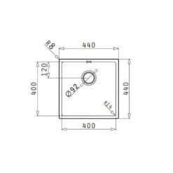 Pyramis Unterbaubecken ASTRIS (40x40) UB -Geschirr pyramis unterbaubecken astris 40x40 ub3