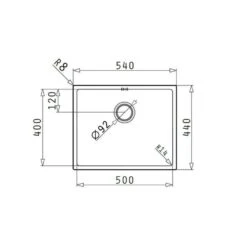 Pyramis Unterbaubecken ASTRIS (50X40) UB 9 Pyramis Unterbaubecken ASTRIS (50X40) UB -Geschirr pyramis unterbaubecken astris 50x40 ub3