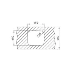 Pyramis Unterbaubecken IRIS (45X40) UB -Geschirr pyramis unterbaubecken iris 45x40 ub4