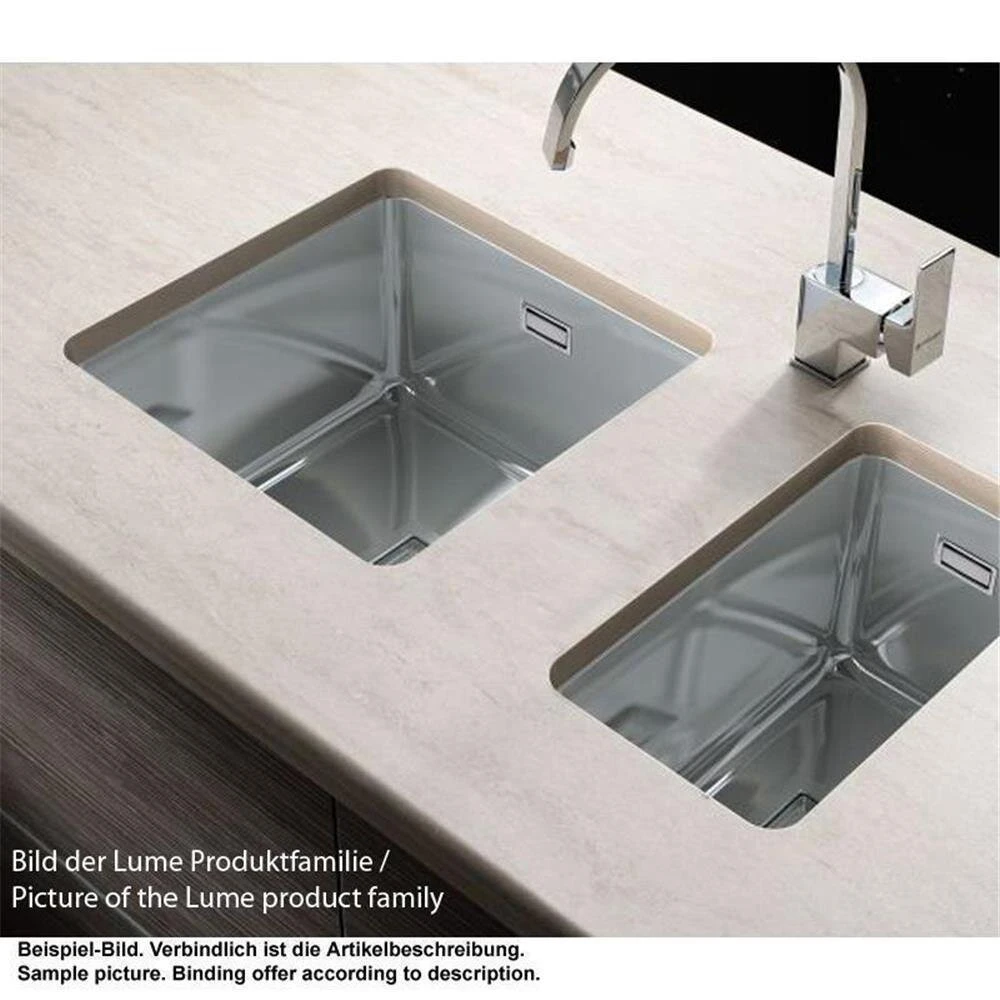 Pyramis Unterbaubecken LUME (17X40) UB Edelstahl 4 Pyramis Unterbaubecken LUME (17X40) UB Edelstahl – Bild 2