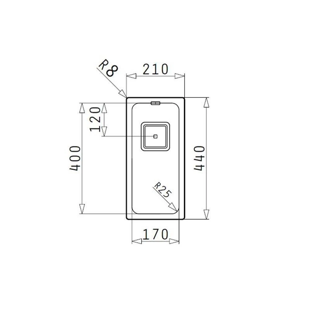 Pyramis Unterbaubecken LUME (17X40) UB Edelstahl 5 Pyramis Unterbaubecken LUME (17X40) UB Edelstahl – Bild 3