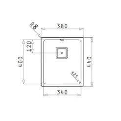 Pyramis Unterbaubecken LUME (34X40) UB Edelstahl -Geschirr pyramis unterbaubecken lume 34x40 ub edelstahl3