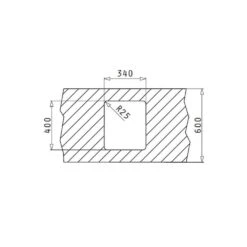 Pyramis Unterbaubecken LUME (34X40) UB Edelstahl -Geschirr pyramis unterbaubecken lume 34x40 ub edelstahl4