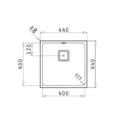 Pyramis Unterbaubecken LUME (40X40) UB Edelstahl -Geschirr pyramis unterbaubecken lume 40x40 ub edelstahl3