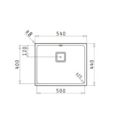 Pyramis Unterbaubecken LUME (50X40) UB Edelstahl -Geschirr pyramis unterbaubecken lume 50x40 ub edelstahl3