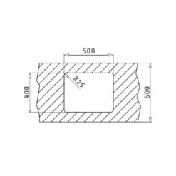 Pyramis Unterbaubecken LUME (50X40) UB Edelstahl -Geschirr pyramis unterbaubecken lume 50x40 ub edelstahl4