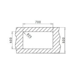 Pyramis Unterbaubecken LUME (70X40) UB Edelstahl -Geschirr pyramis unterbaubecken lume 70x40 ub edelstahl4