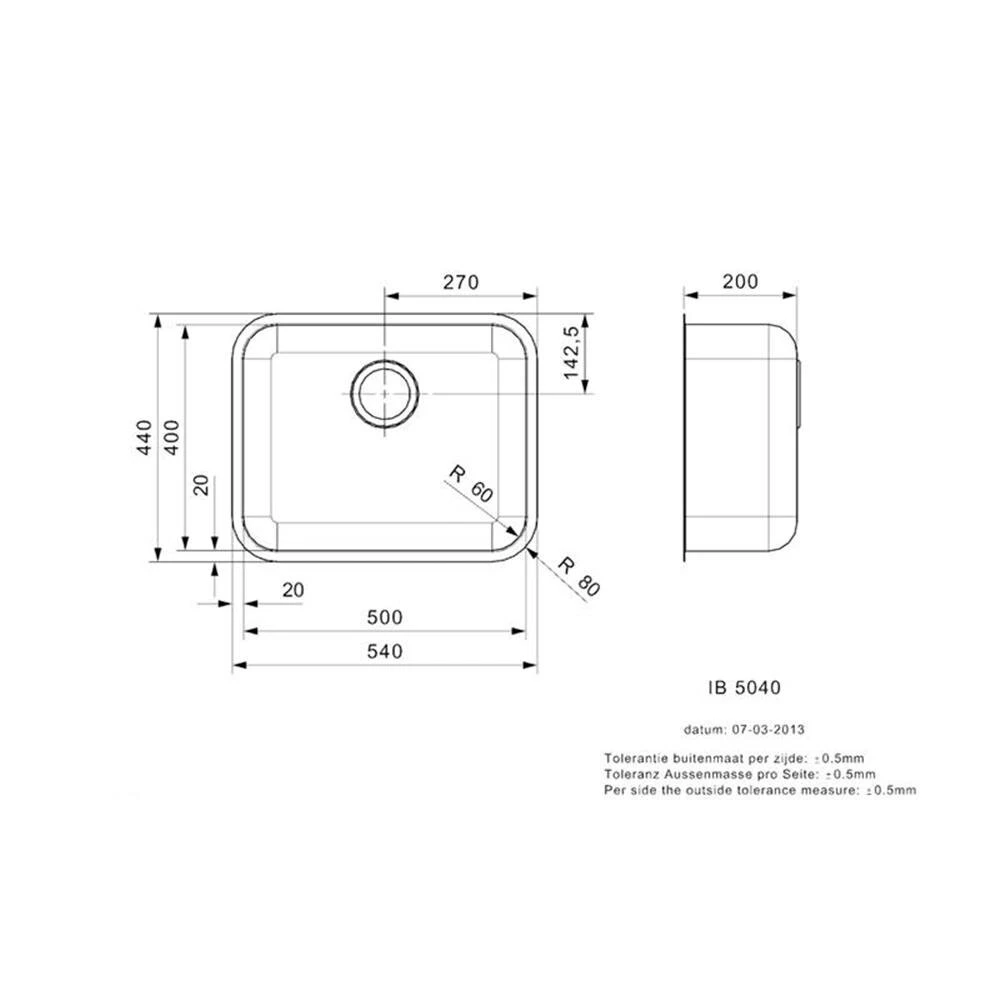 Reginox Clean & Care Einbaubecken IB 5040 CC Edelstahl (316) Ohne Überlauf 4 Reginox Clean & Care Einbaubecken IB 5040 CC Edelstahl (316) Ohne Überlauf – Bild 2