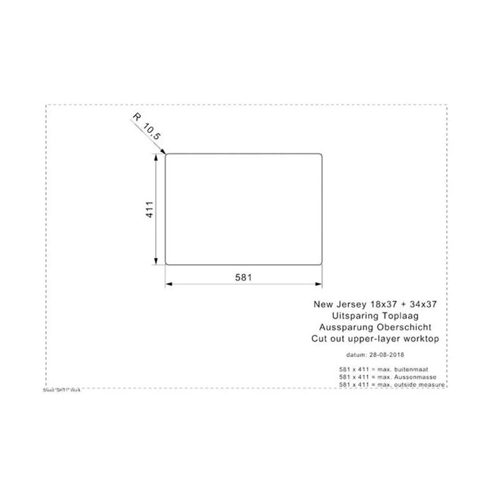 Reginox Einbaubecken New Jersey 18x37+34x37 5 Reginox Einbaubecken New Jersey 18x37+34x37 – Bild 3
