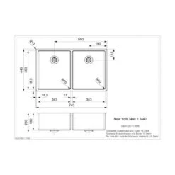 Reginox Einbaubecken New York 34/34X40 -Geschirr reginox einbaubecken new york 34 34x403 1