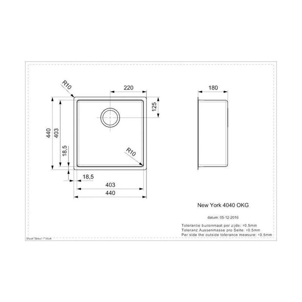 Reginox Einbaubecken New York 40x40 KG-CC 4 Reginox Einbaubecken New York 40x40 KG-CC – Bild 2