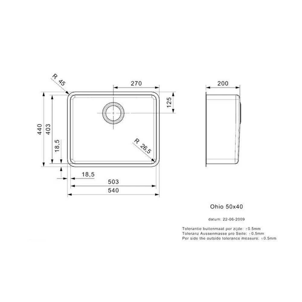 Reginox Einbaubecken Ohio 50 X 40 Edelstahl 5 Reginox Einbaubecken Ohio 50 X 40 Edelstahl – Bild 3