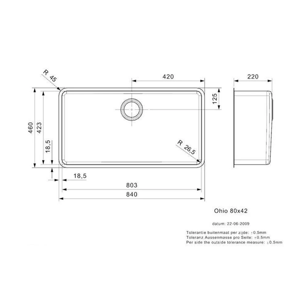 Reginox Einbaubecken Ohio 80x42 Edelstahl 5 Reginox Einbaubecken Ohio 80x42 Edelstahl – Bild 3