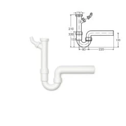 Siphon / Geruchverschluss, 1 1/2" X 50 Mm