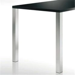 Stützfuß/Tischbein 820 Mm Hoch, 60x60 Mm, Edelstahl-Optik