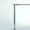 Stützfuß/Tischbein 870 Mm Hoch, D=80 Mm, Edelstahl-Optik