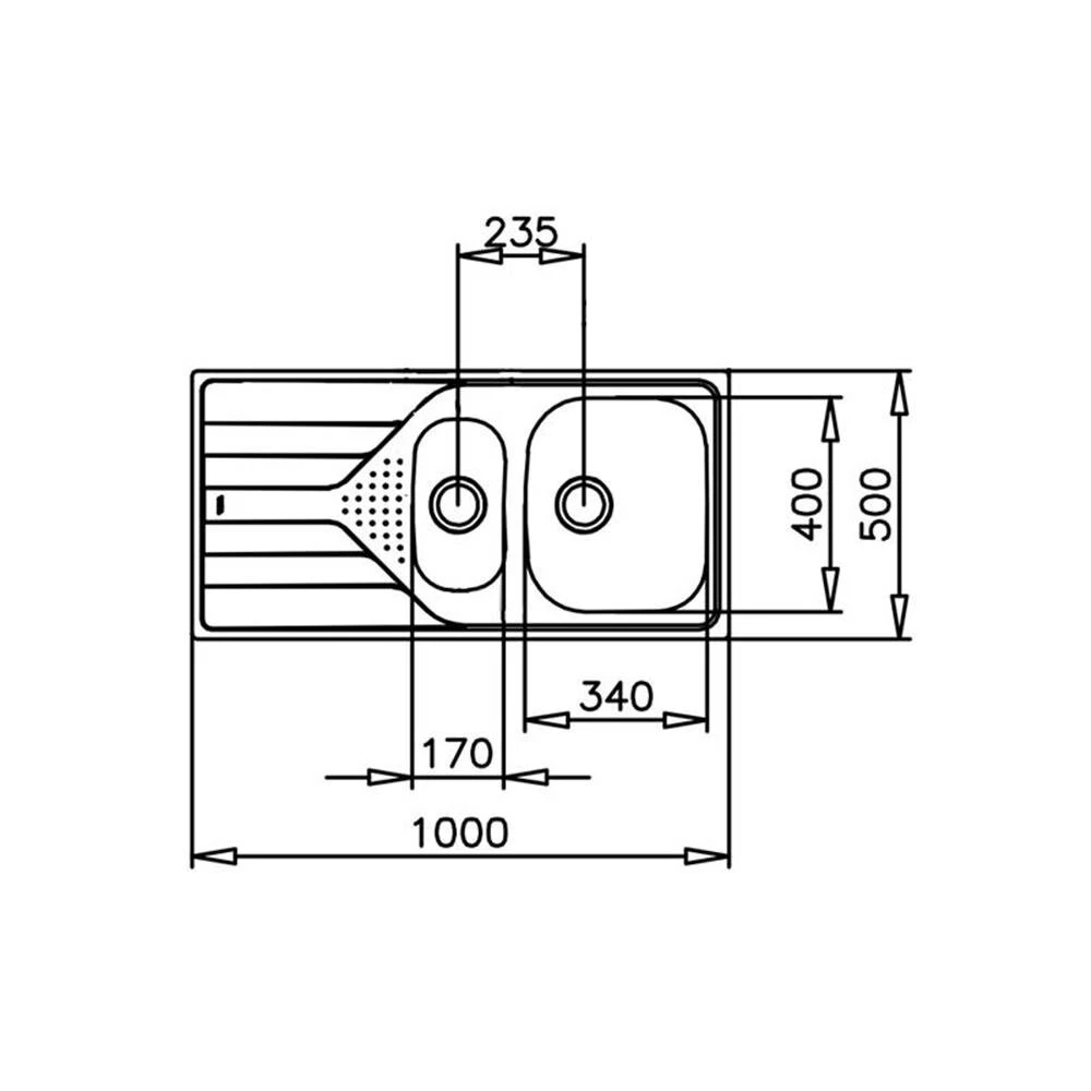 Teka Einbauspüle UNIVERSE 60 T-XP 1 1/2B 1D Edelstahl 5 Teka Einbauspüle UNIVERSE 60 T-XP 1 1/2B 1D Edelstahl – Bild 3