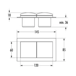 Thebo Mira BS1, Einbausteckdosenelemente -Geschirr thebo mira bs1 einbausteckdosenelemente3
