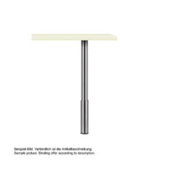 Trampolo 1 Rund, Stützfuß, Edelstahlfarbig