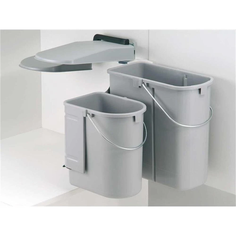 WESCO 703611-85 Einbau Abfallsammler Ökontainer Junior DT, Alugrau 3 WESCO 703611-85 Einbau Abfallsammler Ökontainer Junior DT, Alugrau