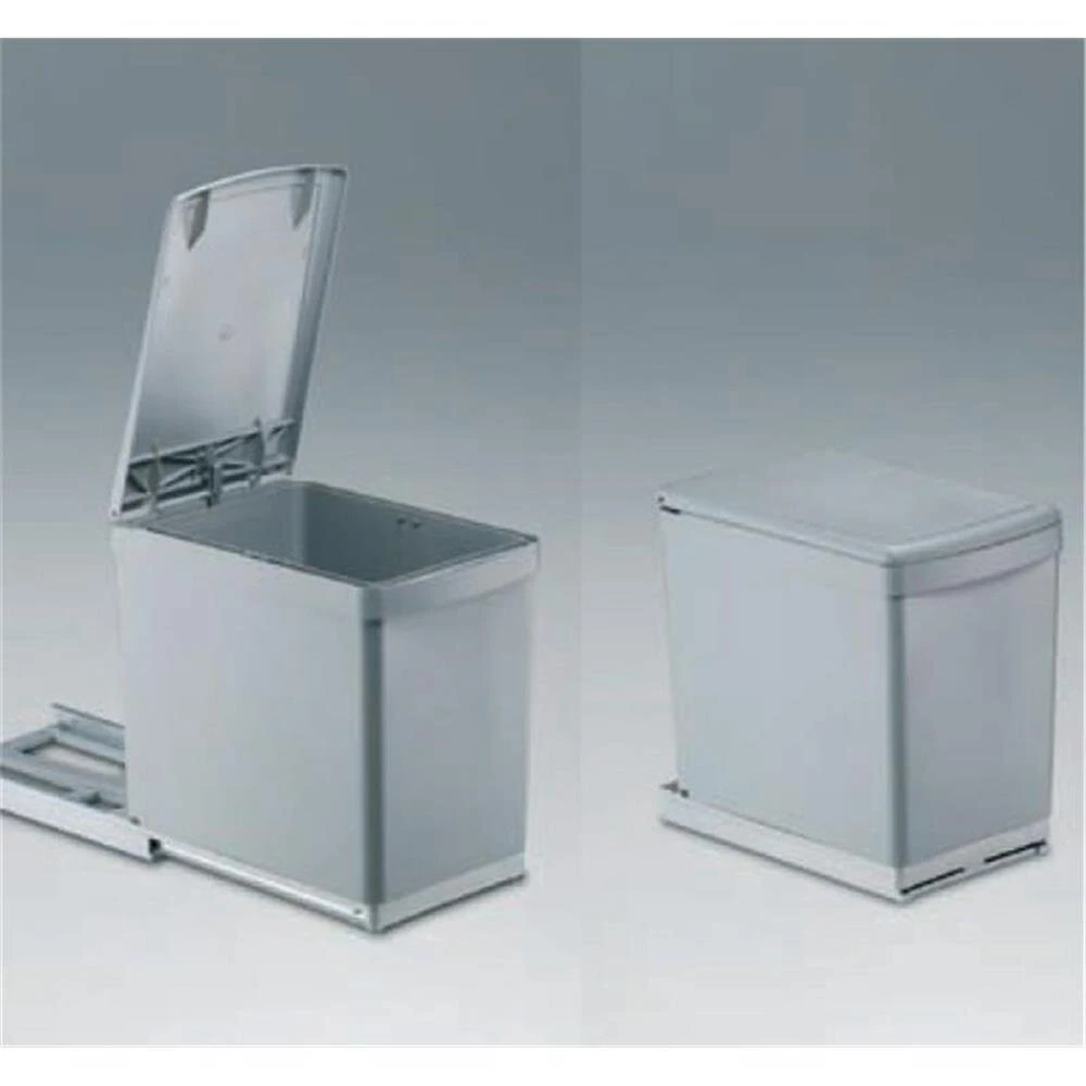 WESCO 755280-85 Einbau Abfallsammler 30 DT Single, 16 L , Alugrau 4 WESCO 755280-85 Einbau Abfallsammler 30 DT Single, 16 L , Alugrau – Bild 2