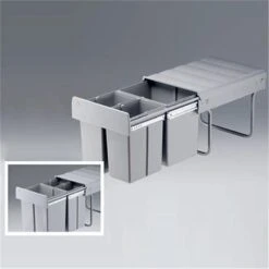 WESCO 787821-85 Einbau Abfallsammler Trio-Master 40 DT, Alugrau