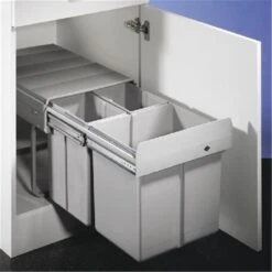 WESCO 787821-85 Einbau Abfallsammler Trio-Master 40 DT, Alugrau -Geschirr wesco 787821 85 einbau abfallsammler trio master 40 dt alugrau3