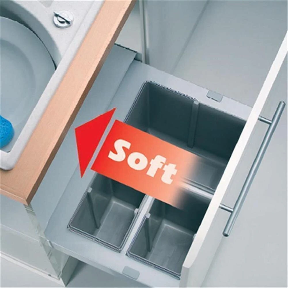 WESCO 839462-11 Einbau Abfallsammler Pullboy Soft 45 (29+11 Liter) 4 WESCO 839462-11 Einbau Abfallsammler Pullboy Soft 45 (29+11 Liter) – Bild 2