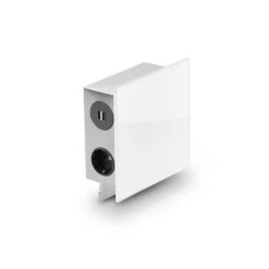 WIPO Design-Energiebox PowerQuad Edelstahl 3xSteckdosen 2xUSB