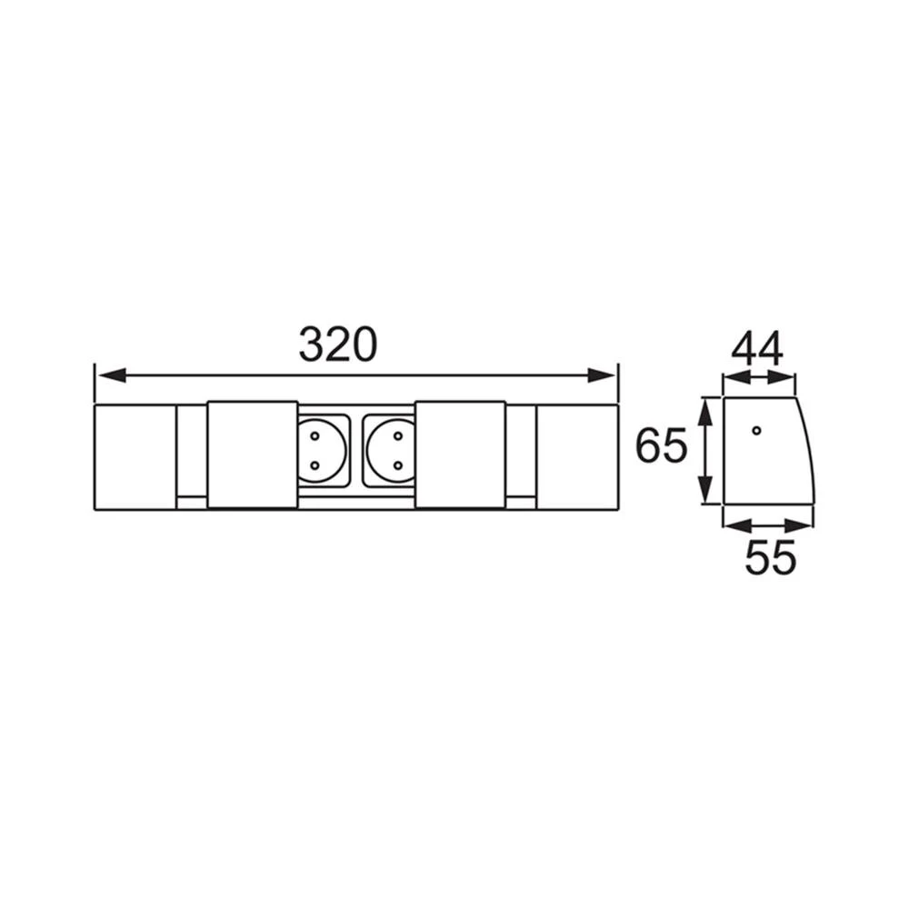 WIPO Doppel-Elektrobox, Steckdosen-Element Für Die Arbeitsplatte 4 WIPO Doppel-Elektrobox, Steckdosen-Element Für Die Arbeitsplatte – Bild 2