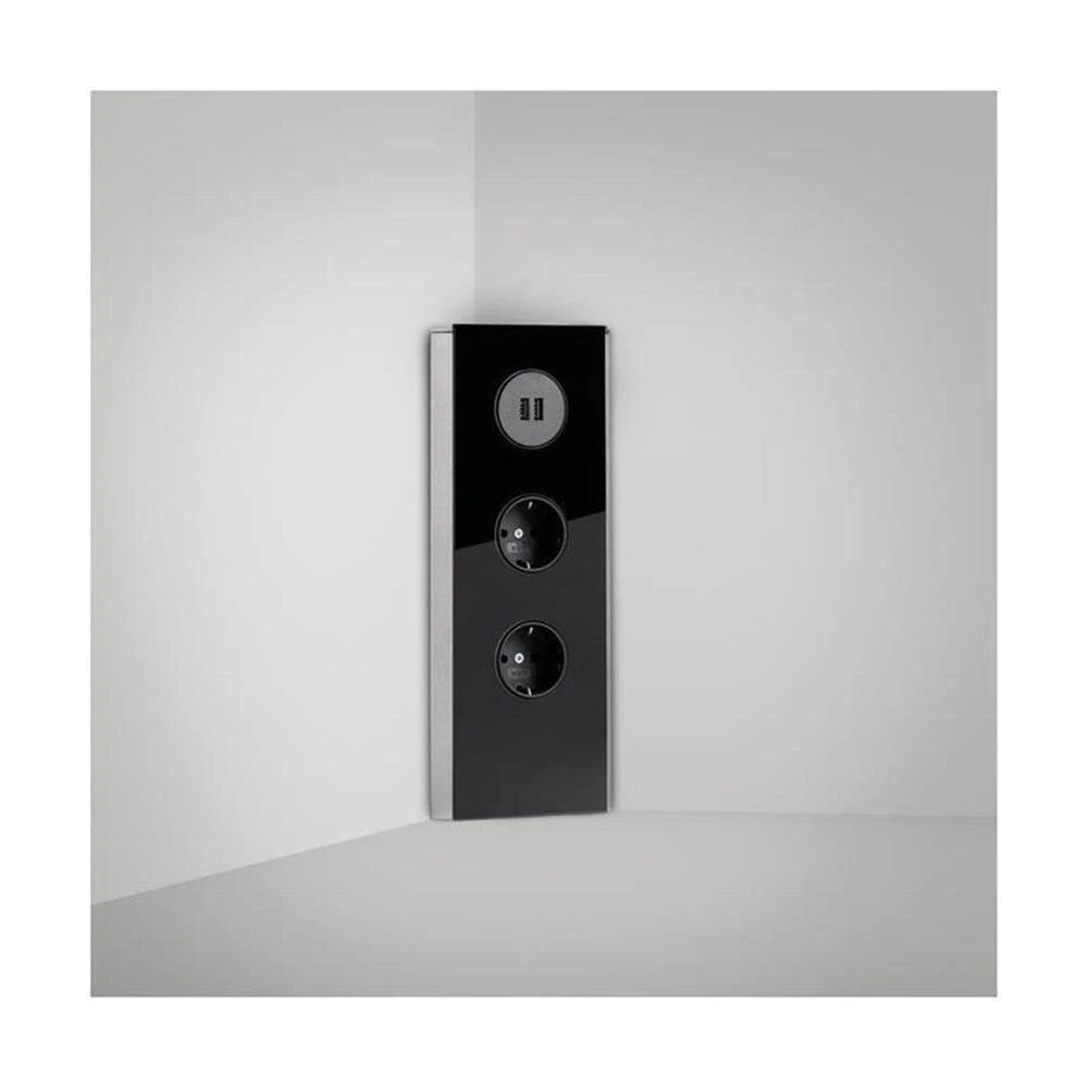 WIPO Mira Eck Glas USB, Ecksteckdosenelement 3 WIPO Mira Eck Glas USB, Ecksteckdosenelement